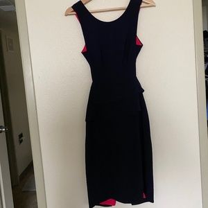 Navy fitted cocktail dress